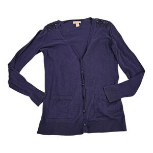 LOFT Medium Long Sleeve Button Up Cardigan